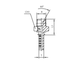 Фитинг BSPT прямой DN05 1/8" (Ш)